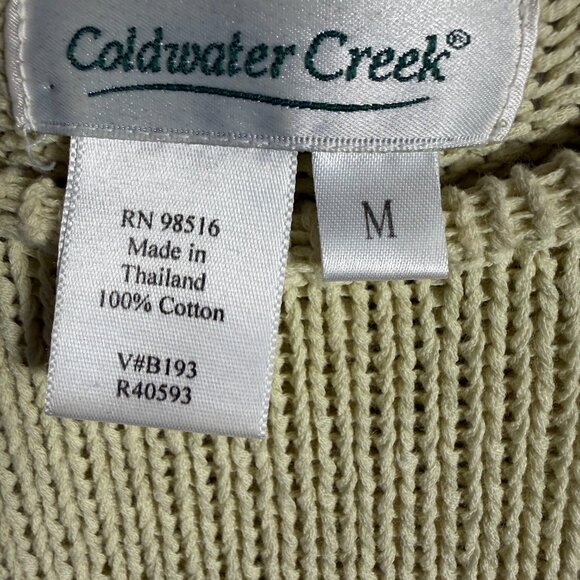 Coldwater Creek Sweater Tank Summer Knit Tan Sz. M - Picture 5 of 6